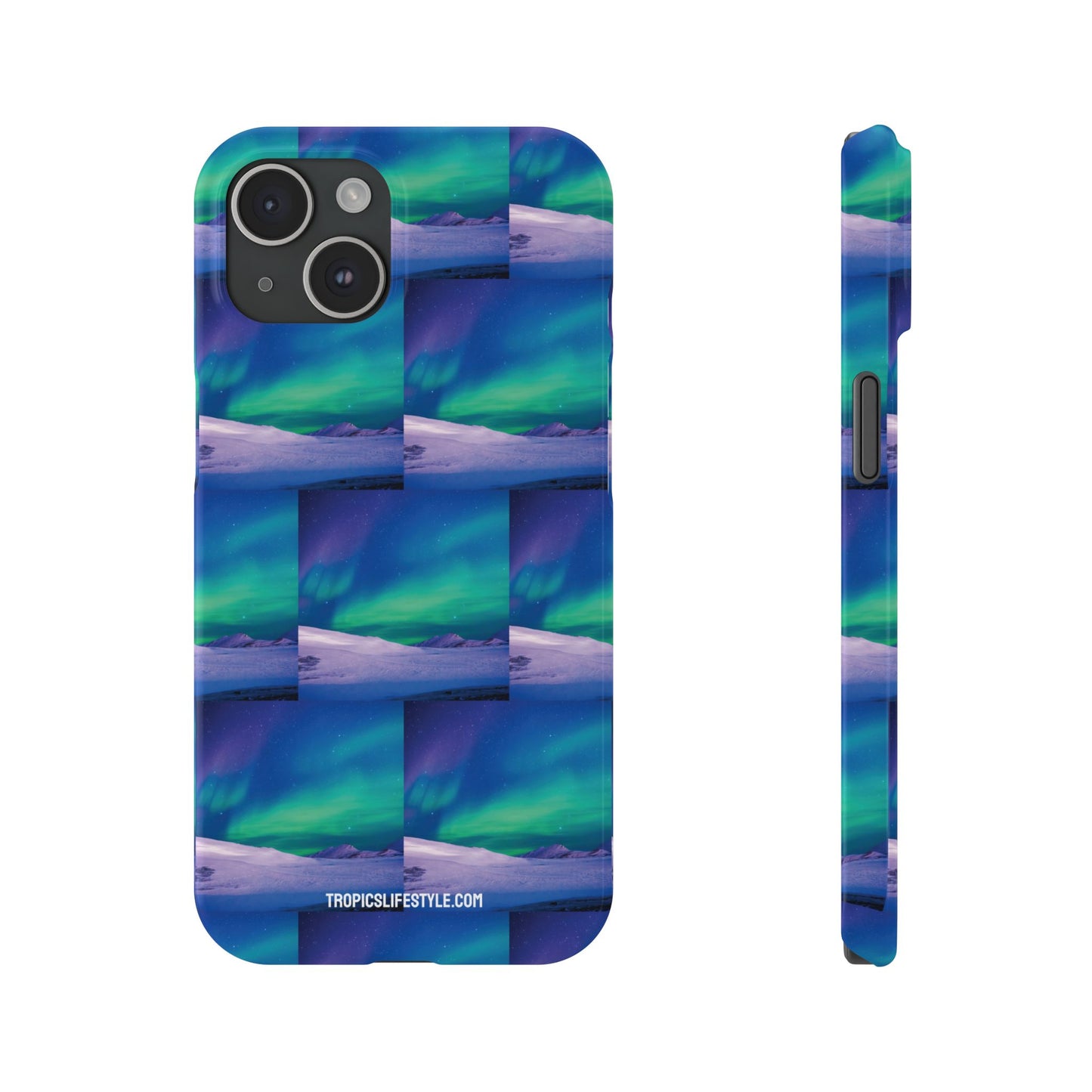 Slim Phone Cases - Cold Ocean Lights, Peacock