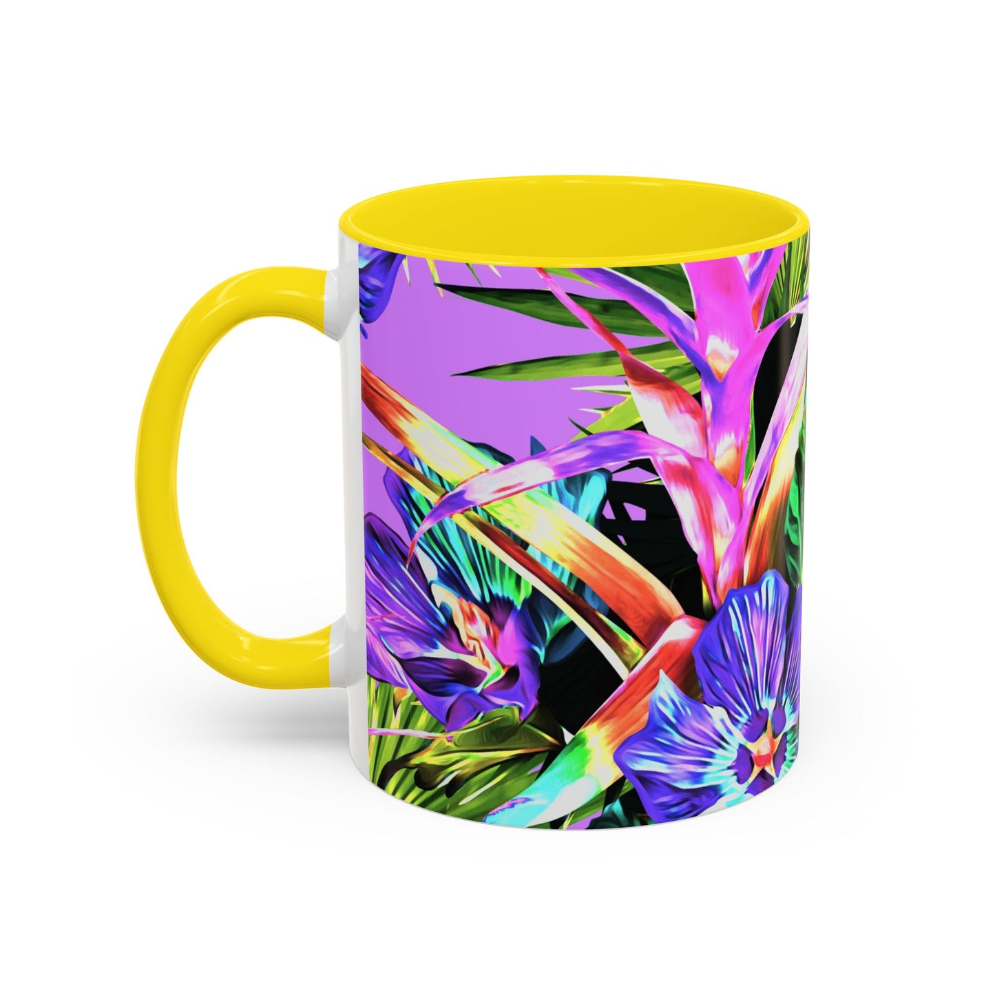 Accent Coffee Mug (11, 15oz), Plant Palooza, purple / Various Colors