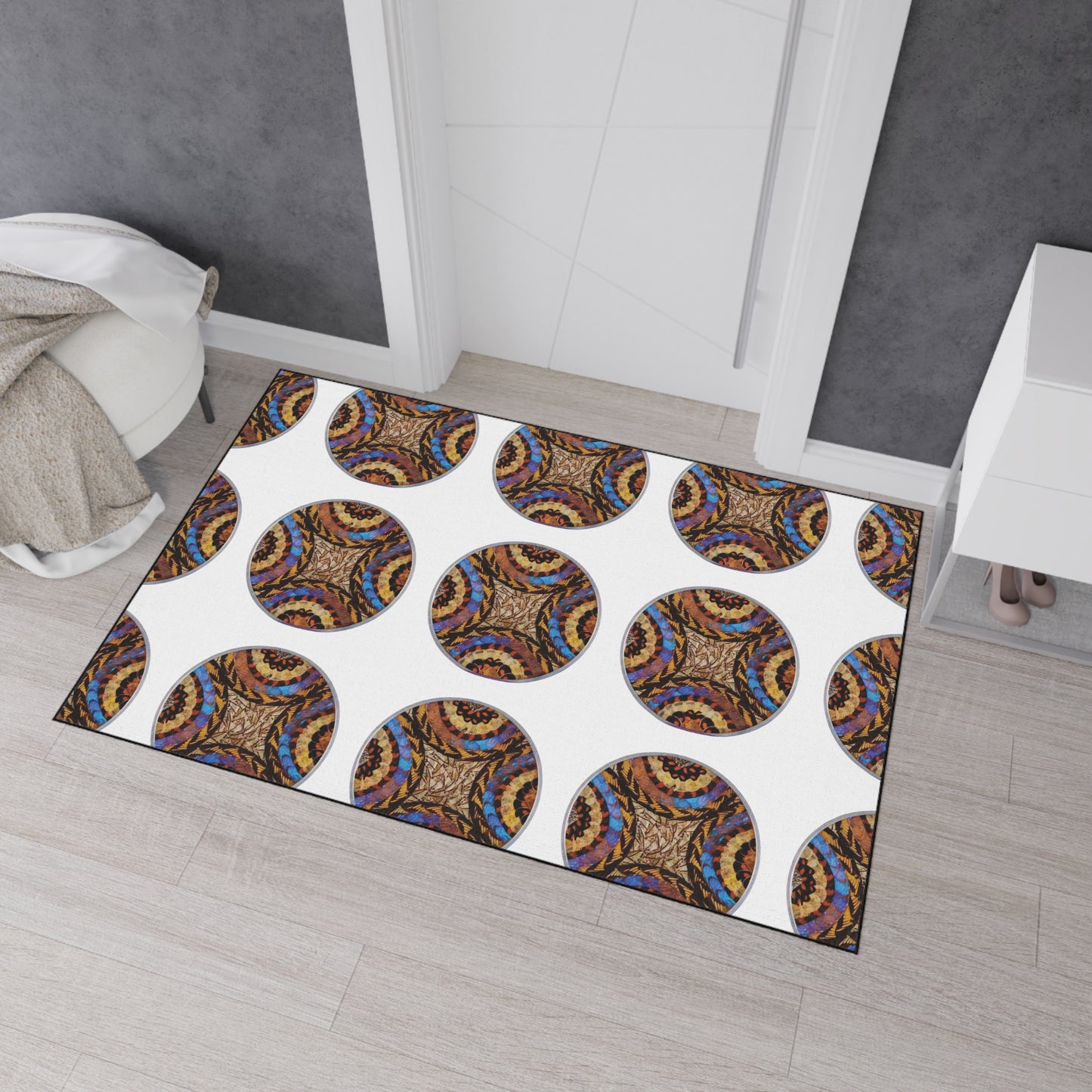 Heavy Duty Floor Mat, 5 Sizes – Tropical Area Rug for Home Décor / Real Butterfly Wing Plate #3