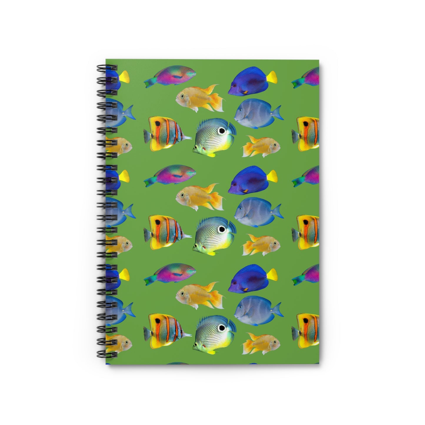 Spiral Notebook - Tropical Fish, Green