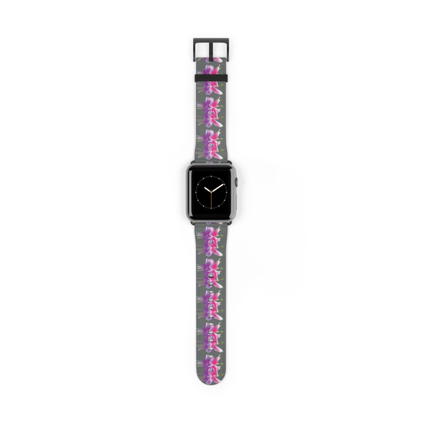 Apple Watch Band - Two Fuchsias, dark grey