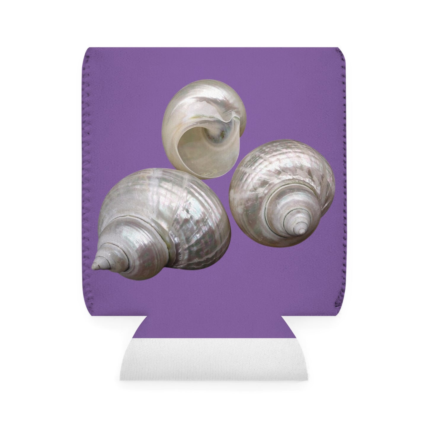 Three Nautilus Shells/Lt. Purple Cooler Sleeve - Perfect for Outdoor Picnics