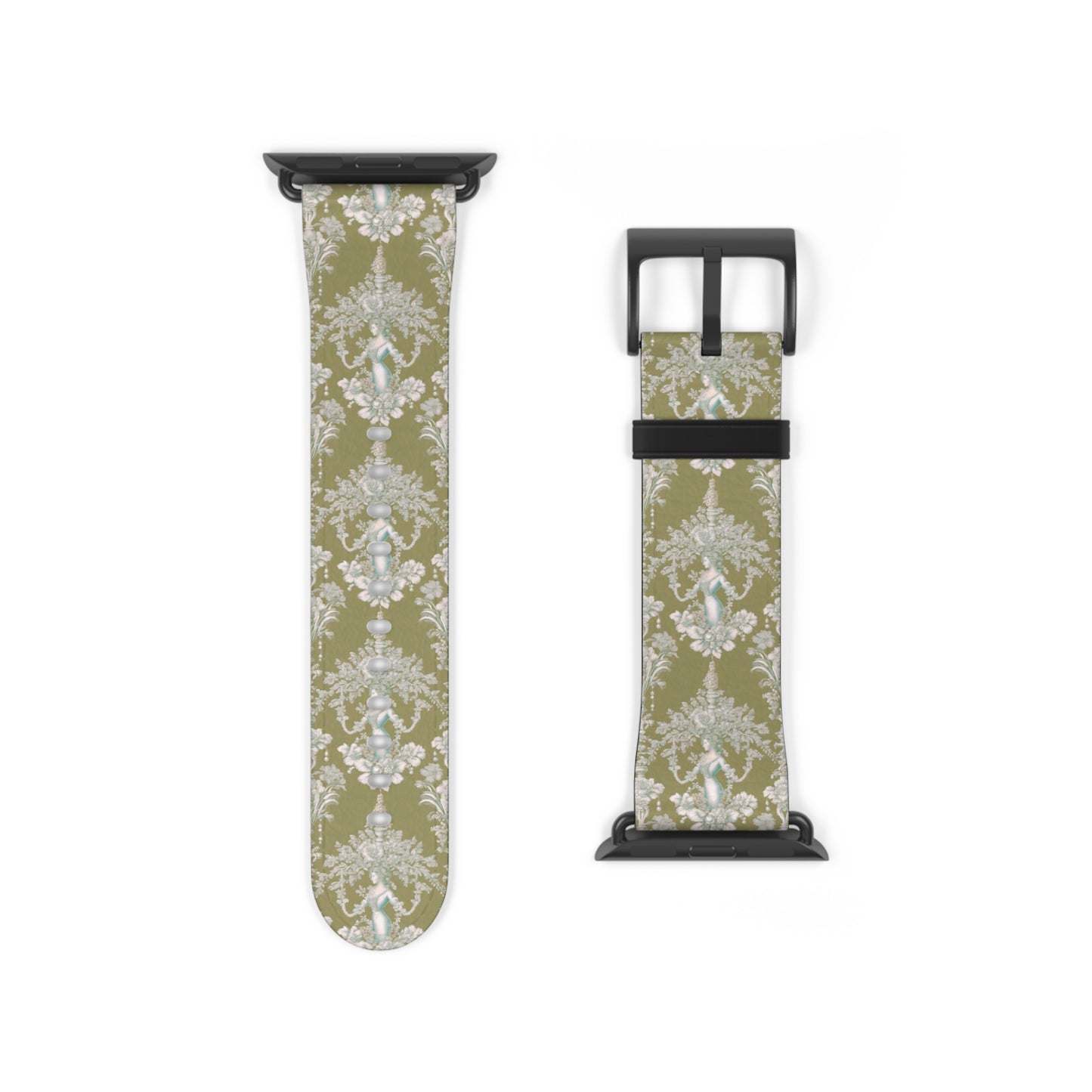 Apple Watch Band - Pearl Lady Toile, highland green