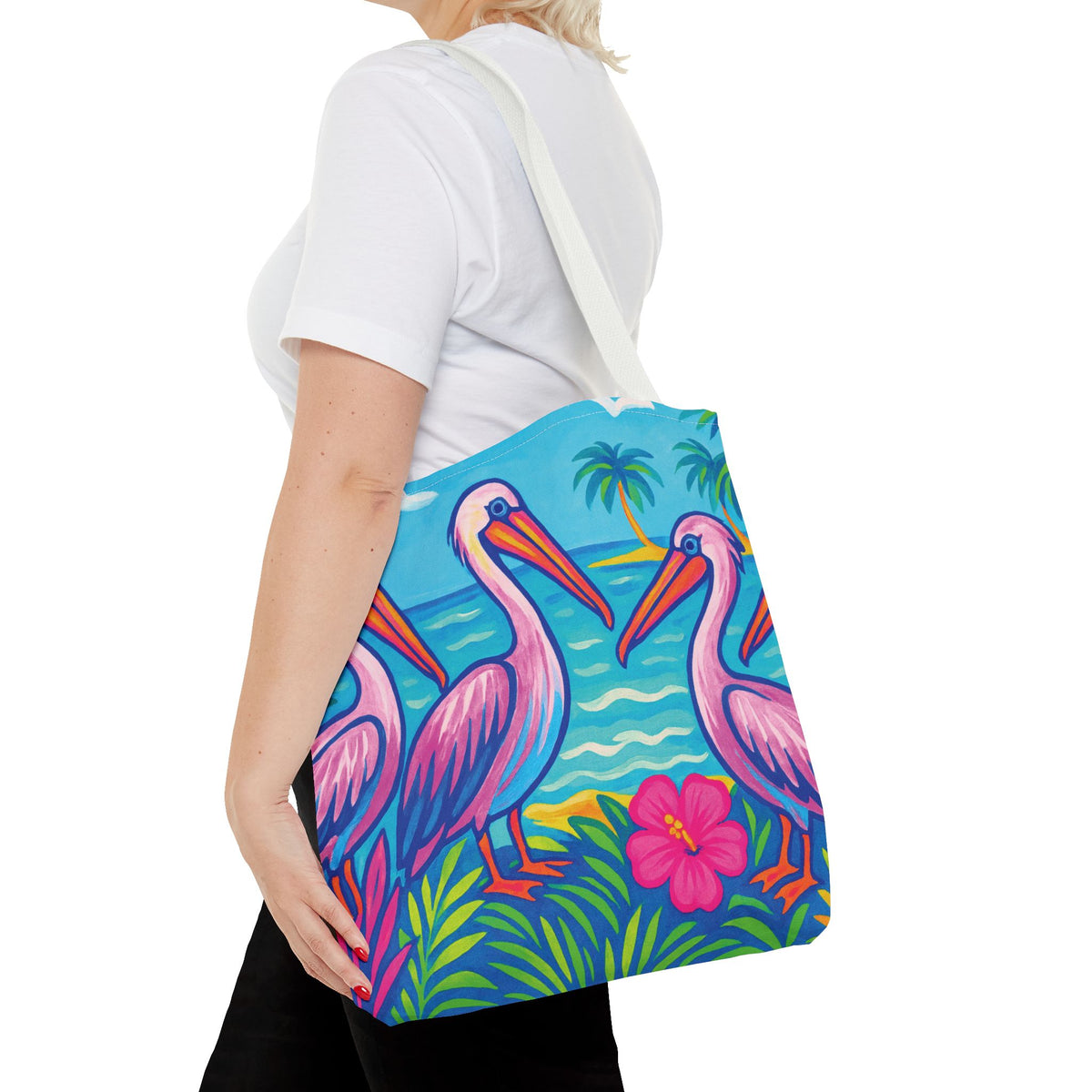 Beach Pelican Party Tote Bag - 3 Sizes