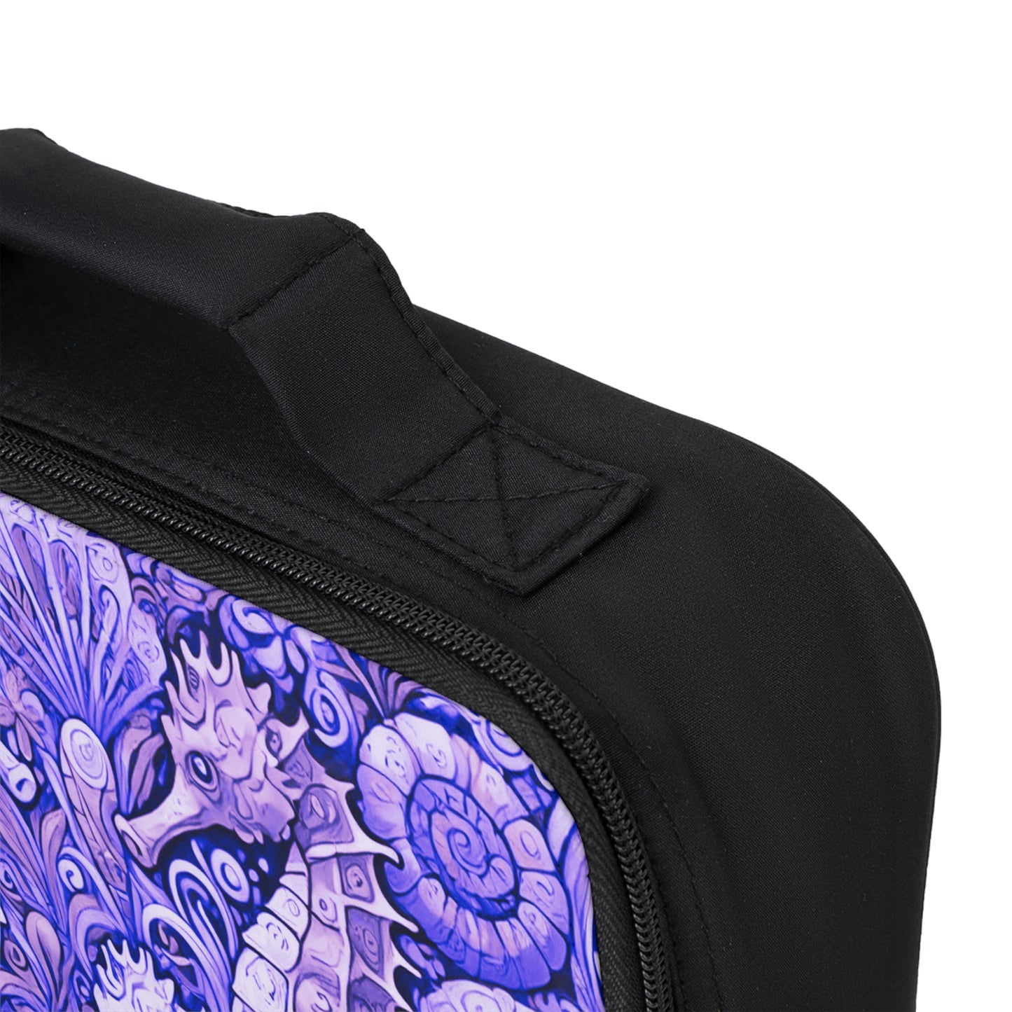 Seahorse Trio/Amethyst Lunch Bag - Eco-Friendly Insulated Tote, Adult and Child Lunchbox / Perfect for Picnics, Beach Outings