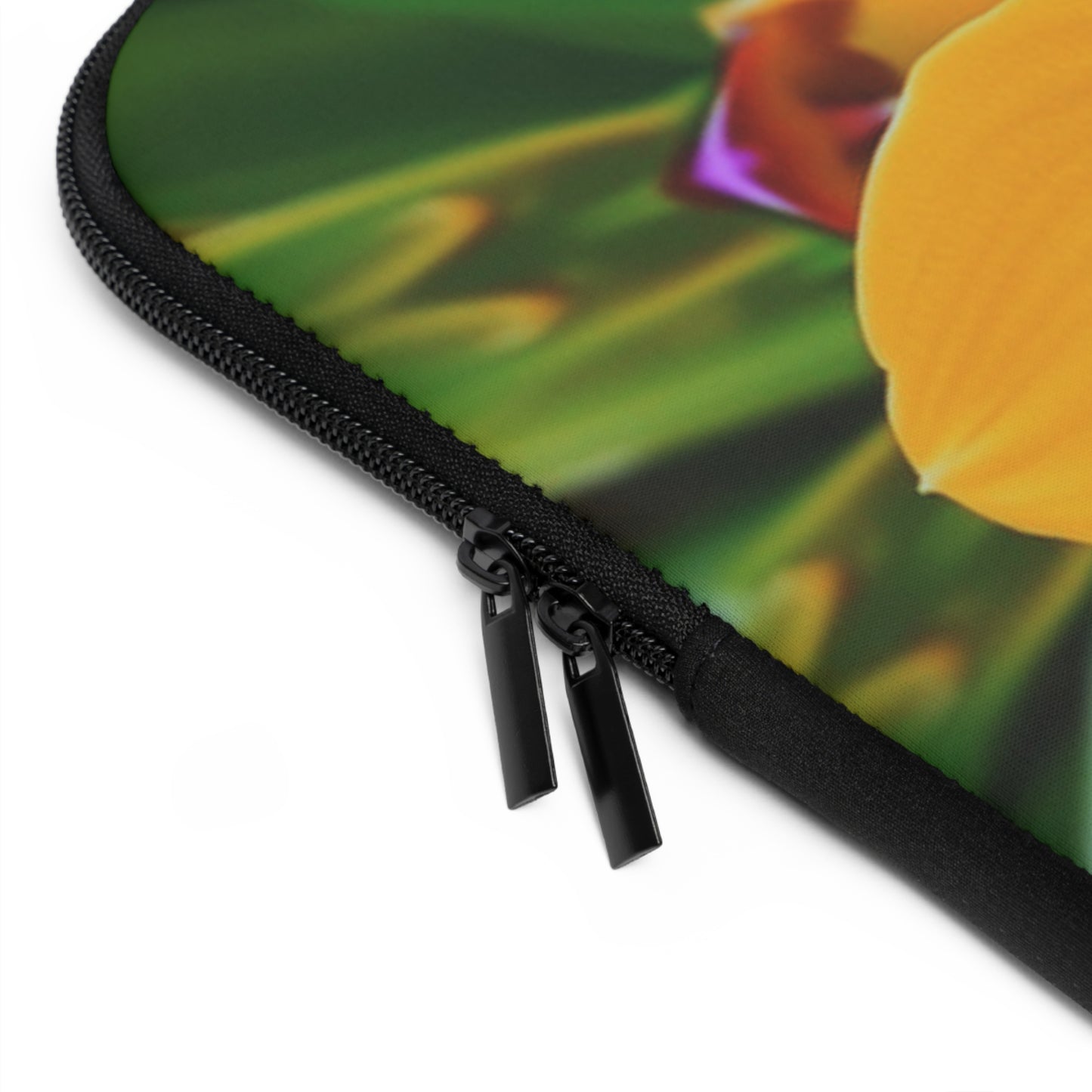 Tropical Laptop Sleeve, 5 Sizes - Perfect for Beach Lovers & Students / Kaleido Orange Orchid
