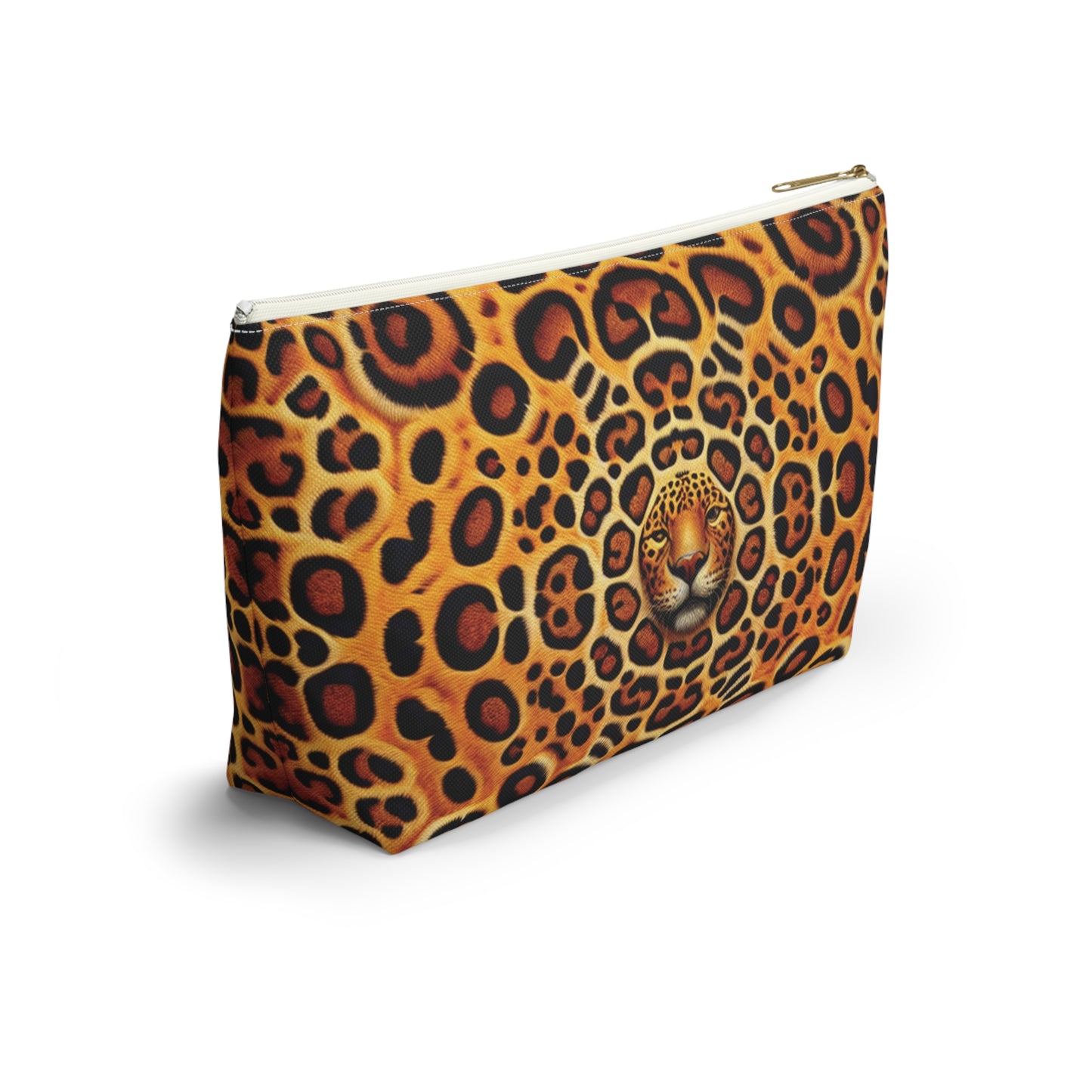 Tropical Accessory Pouch, 2 sizes | Makeup Bag | Perfect for Travel & Everyday Use / Kaleido Jaguar Spots