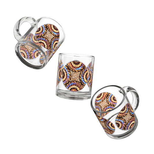 Tropical Glass Mug - 10oz Coffee Cup / Real Butterfly Wing Plate #3