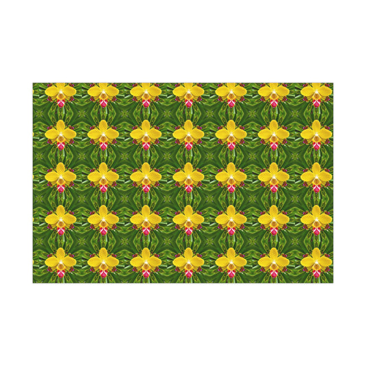 Gift Wrap Papers, Yellow Orchid Kaleidoscope