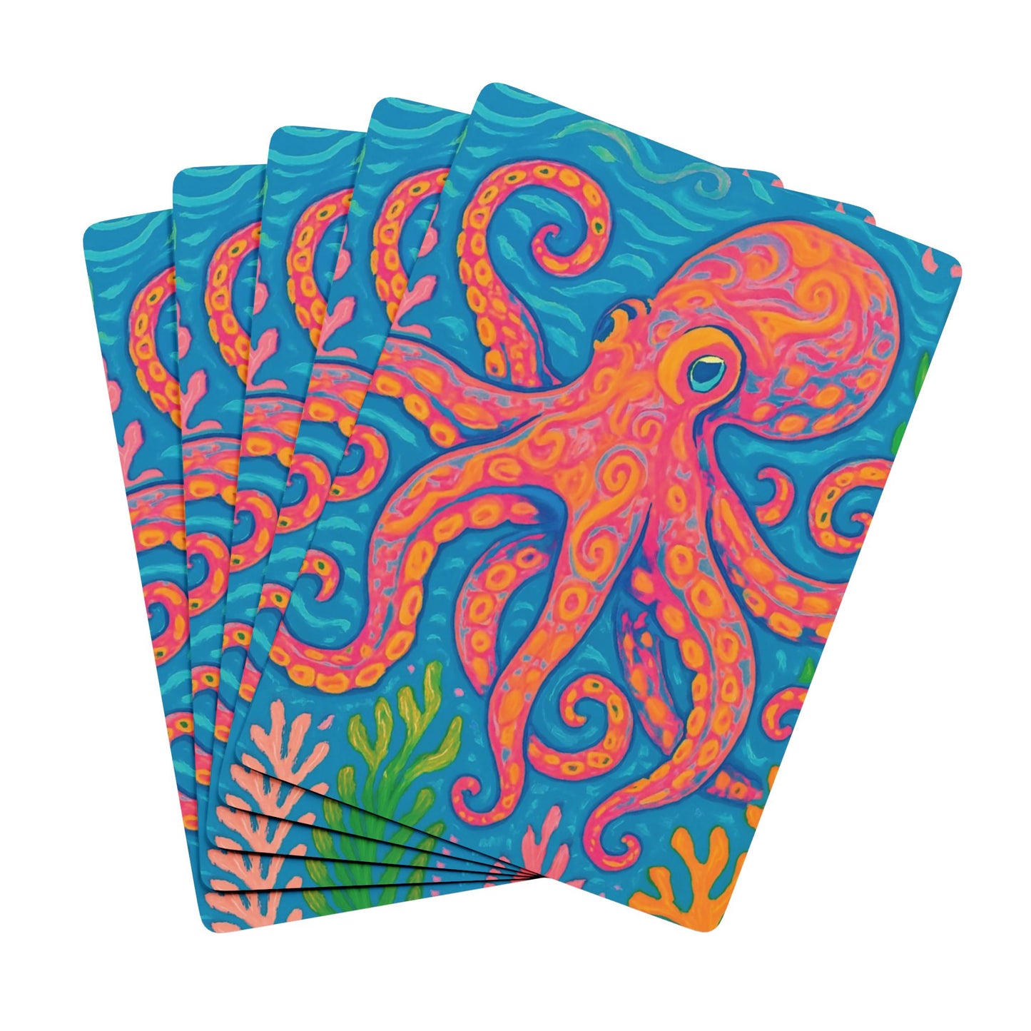 Poker Playing Cards - Orange Kraken Joe