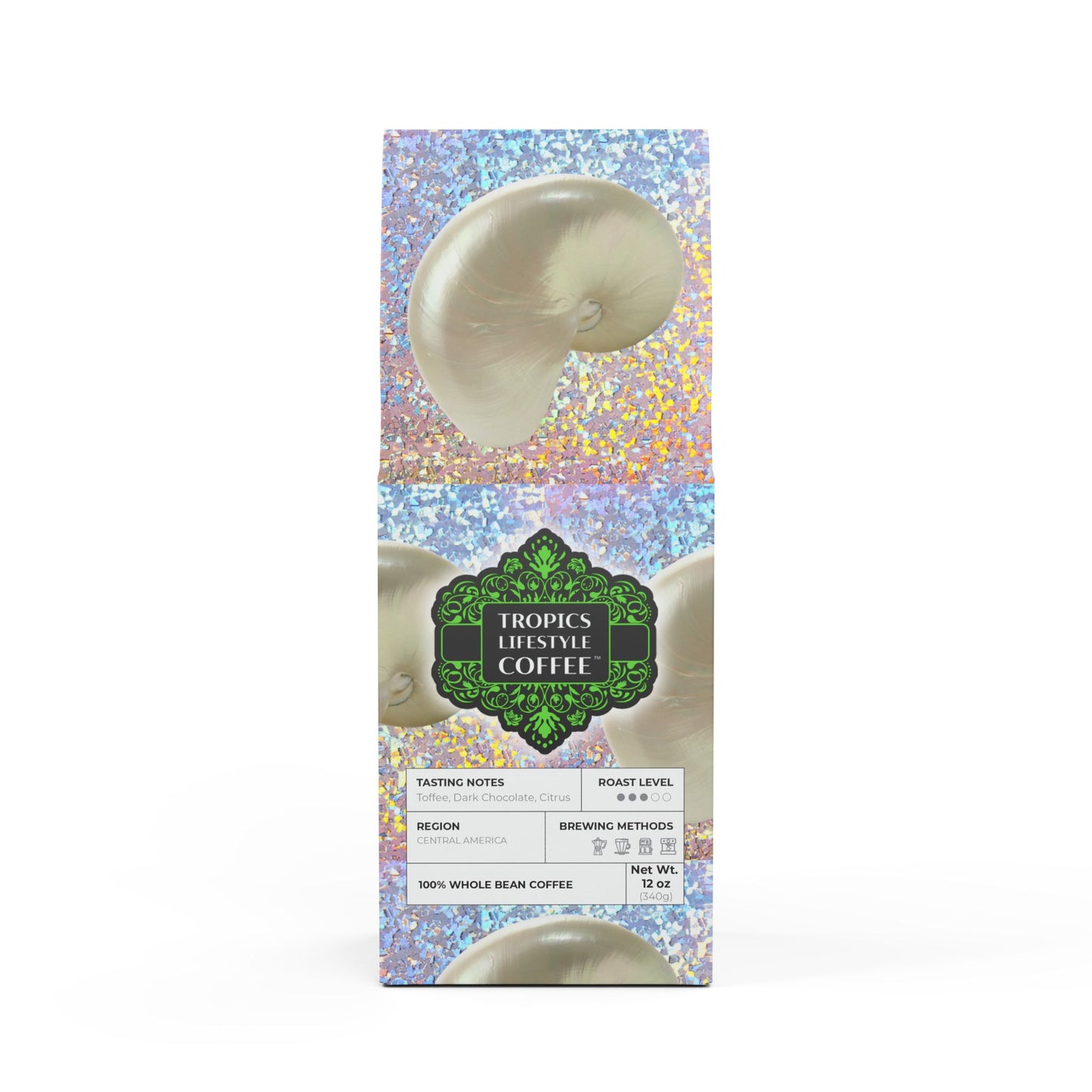 Citrus Bay Blend™ (Medium Roast) Specialty Grade Craft Coffee / Disco White Nautilus