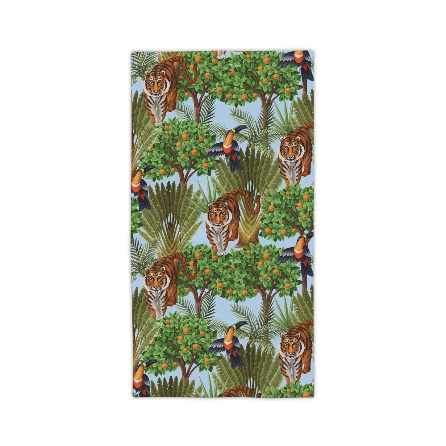 Vibrant Summer Beach Towels, 3 sizes – Tropical Print for Sun Lovers / Tiger Haven Blues