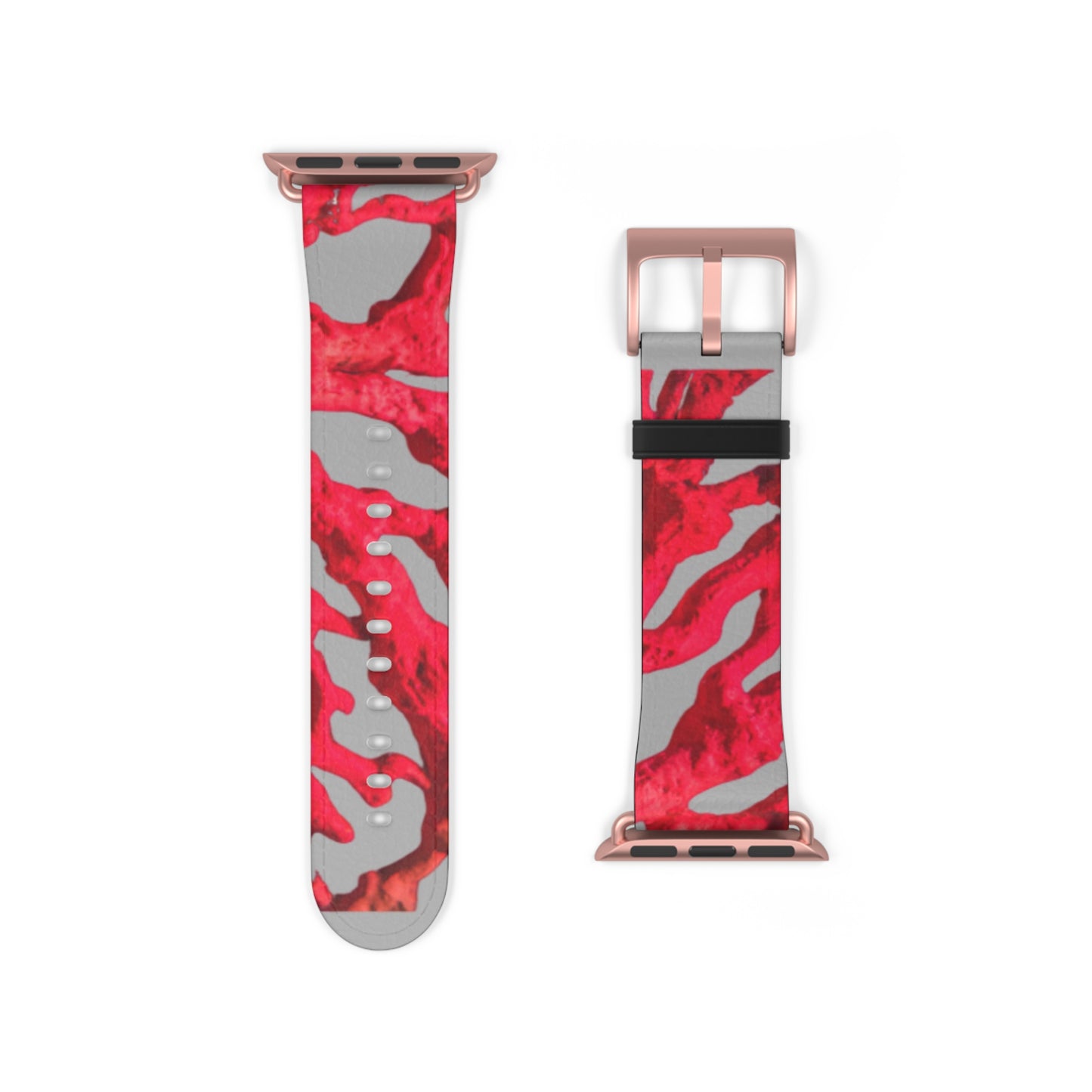 Apple Watch Band - Red Coral, lt. grey background