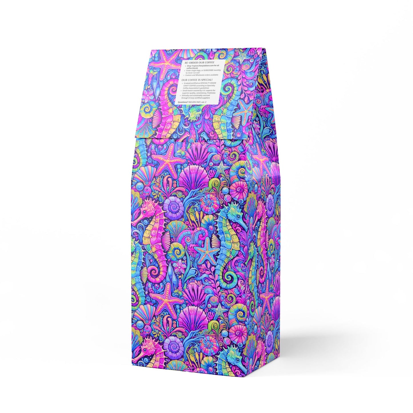 Copy of Beach Sunrise Blend™ (Light Roast) Specialty Grade Craft Coffee / Seahorse Trio, Fantasy Pop