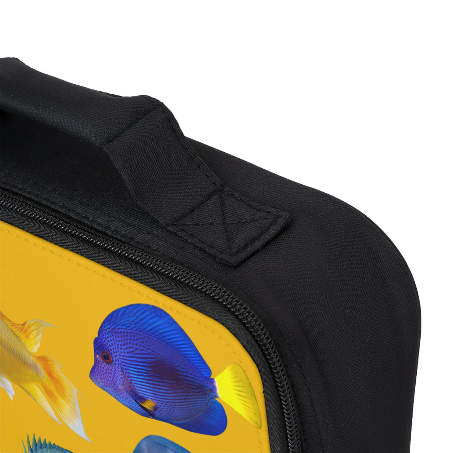 School of Fish/Yellow Lunch Bag - Eco-Friendly Insulated Tote, Adult and Child Lunchbox / Perfect for Picnics, Beach Outings