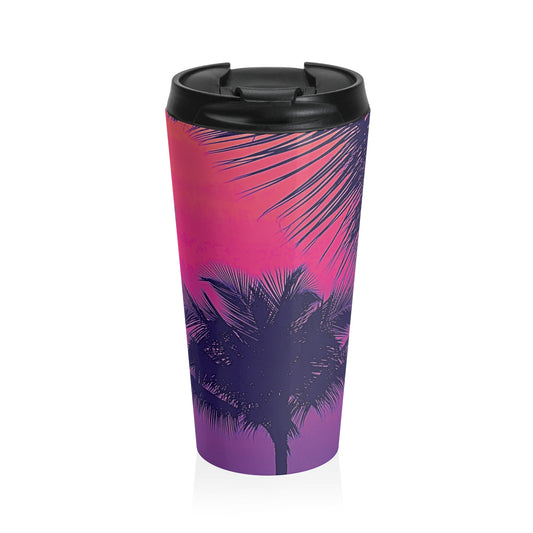 15 oz. Stainless Steel Travel Mug / Palm Glow Pop