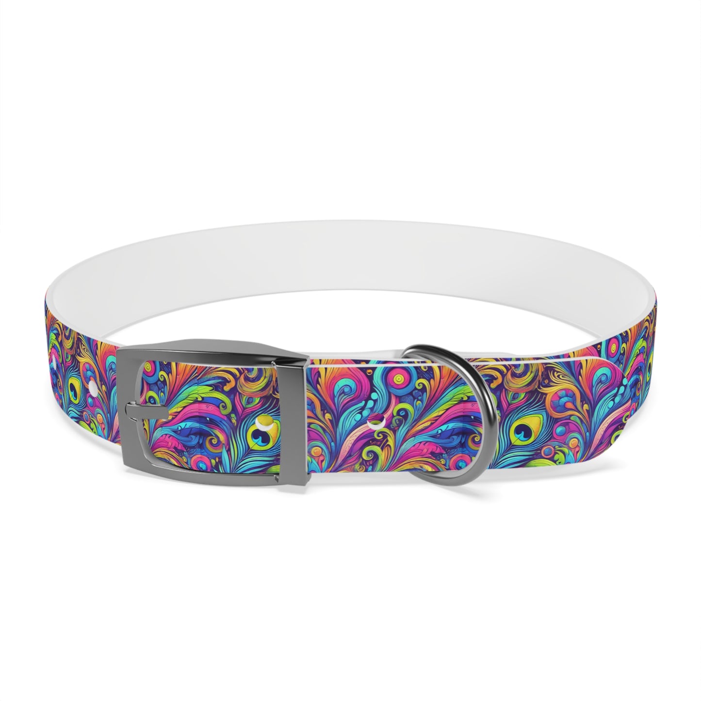 Tropical Dog Collar - Fun and Playful Pet Accessory / Feather Currents Pop