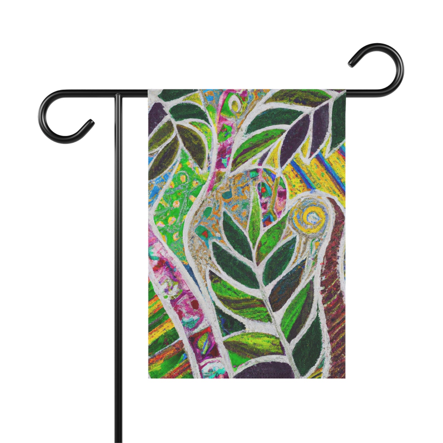 Tropical Garden Flag - Perfect for Outdoor Decor / Rainforest Amazon Whimsy