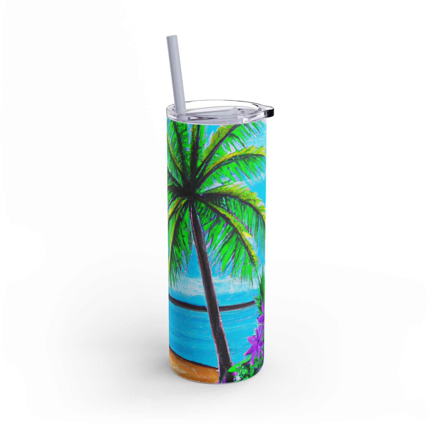 20oz Matte Tumbler, 7 Colors - Stylish Travel Cup - Calm Beach