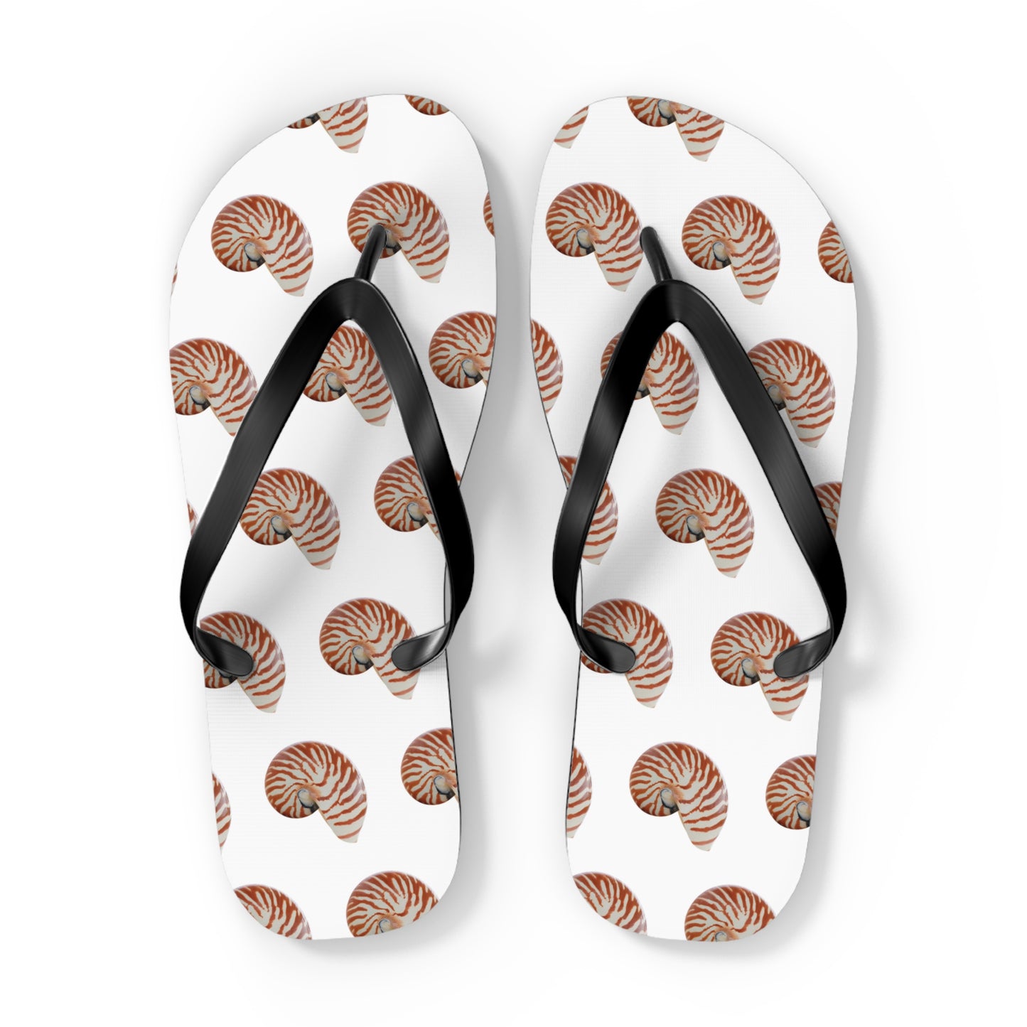 Flip Flops - Tiger Stripe Nautilus Shell