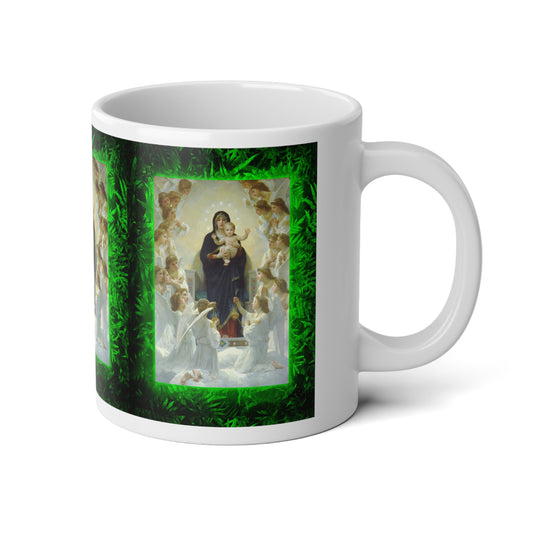 Religious Jumbo Mug, 20oz, Queen of the Angels | Tropical Coffee Cup