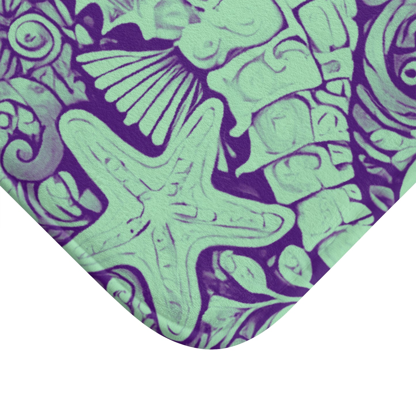 Seahorse Trio/Minty Bath Mat, 2 Sizes - Tropical Vibes for Home Decor