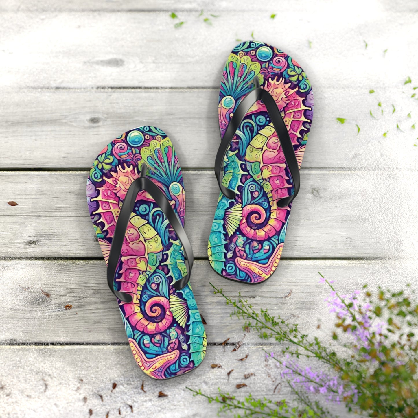 Flip Flops - Seahorses/Macro
