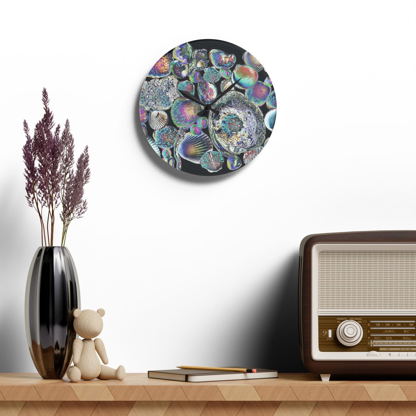 Acrylic Wall Clock, Heatwave Shell Collection