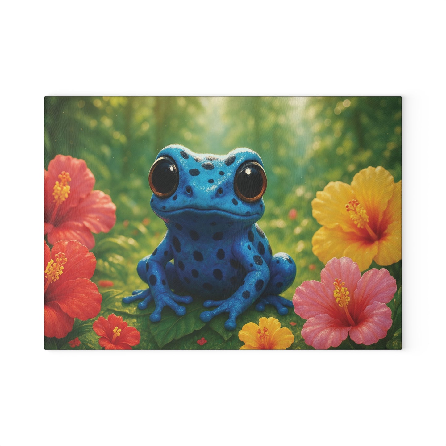 Glass Cutting Board, 2 sizes - Baby Tree Frog