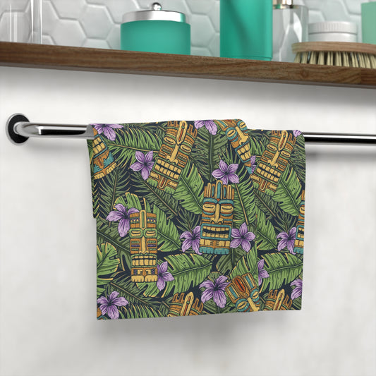 Face Towel - Tiki Purple Greenery