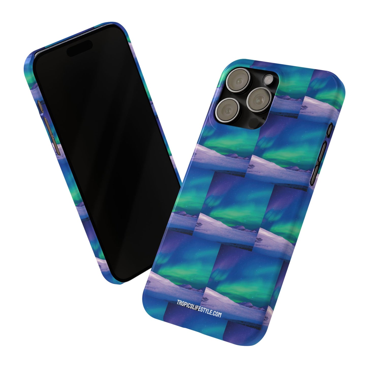 Slim Phone Cases - Cold Ocean Lights, Peacock