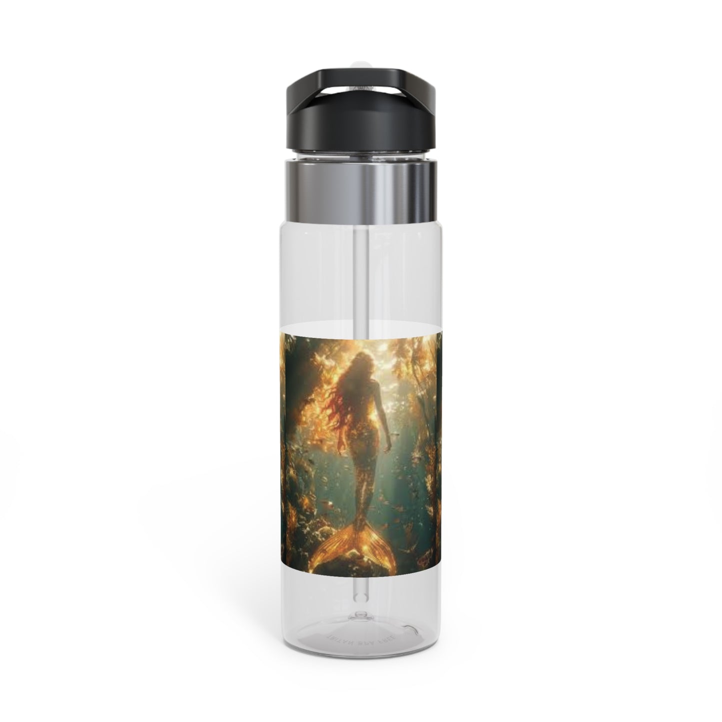 Tropical 20oz Tritan Sport Water Bottle -  Leakproof, Lightweight, BPA-Free / Solo Mermaid