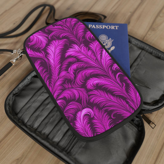 Passport Wallet – Perfect for Travelers & Adventurers / Palms Rocco Hot Pink