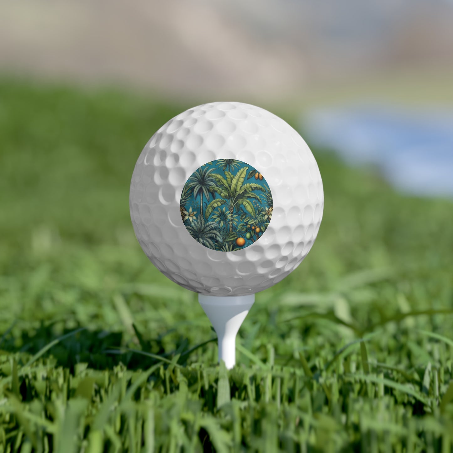 Tropical-Themed Golf Balls, 6pcs - Perfect Gift for Golf Enthusiasts / Tropical Fruit Blue