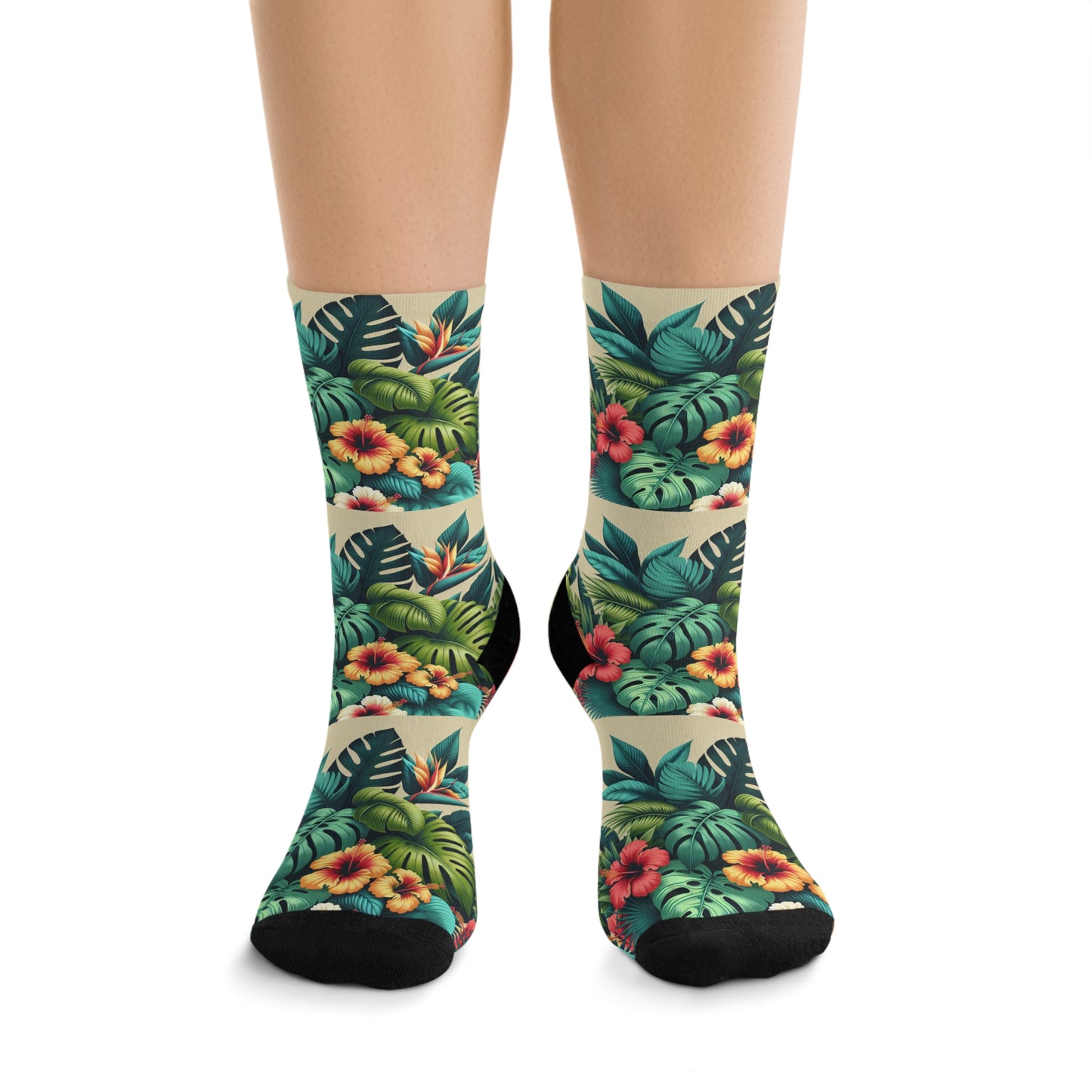 Recycled Poly Socks, Exotic Flora