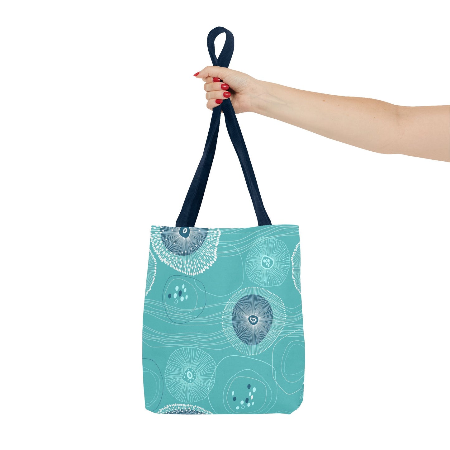 Plankton Drift Teal Tote Bag - 3 Sizes