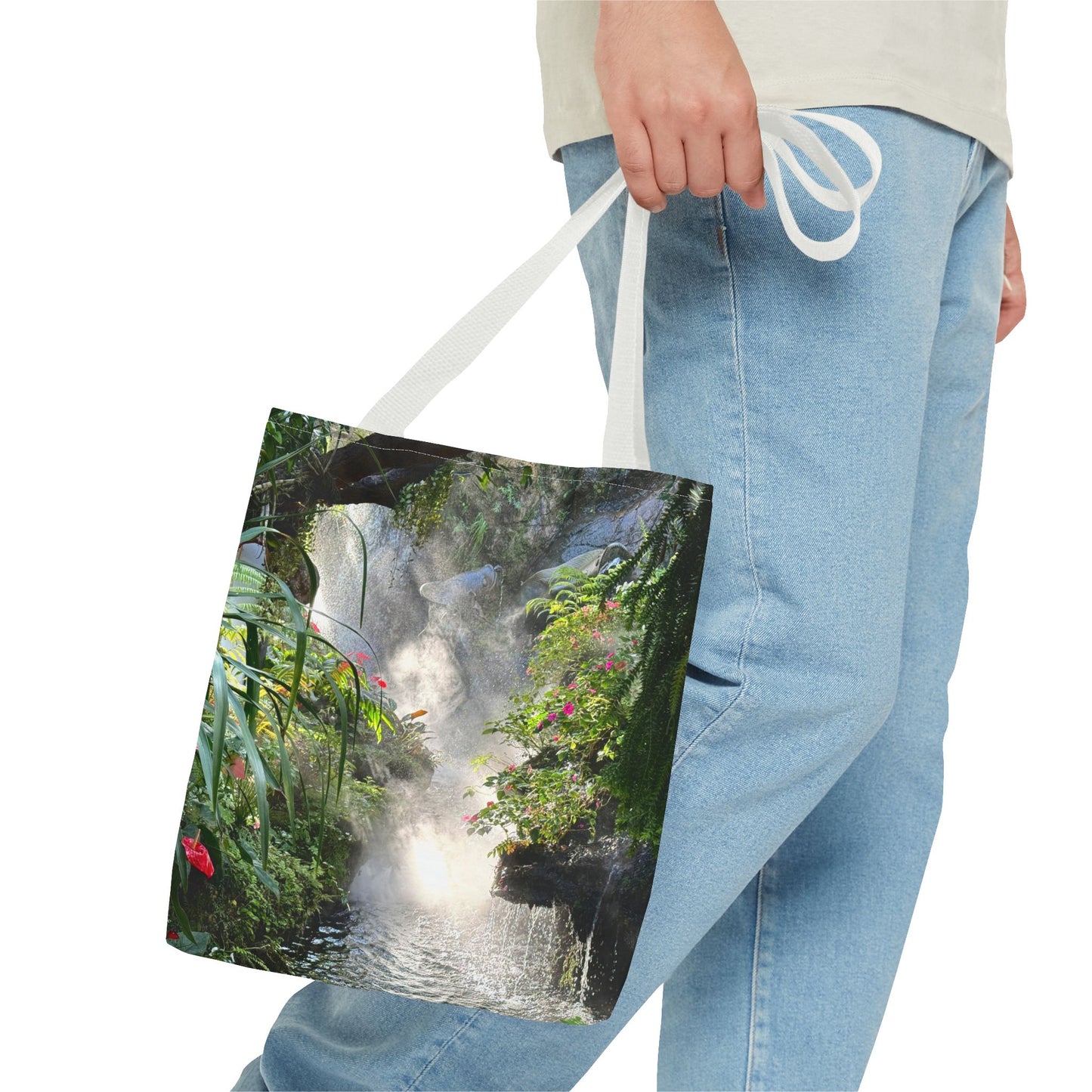 Tropical Misty Rainforest River Tote Bag - 3 Sizes
