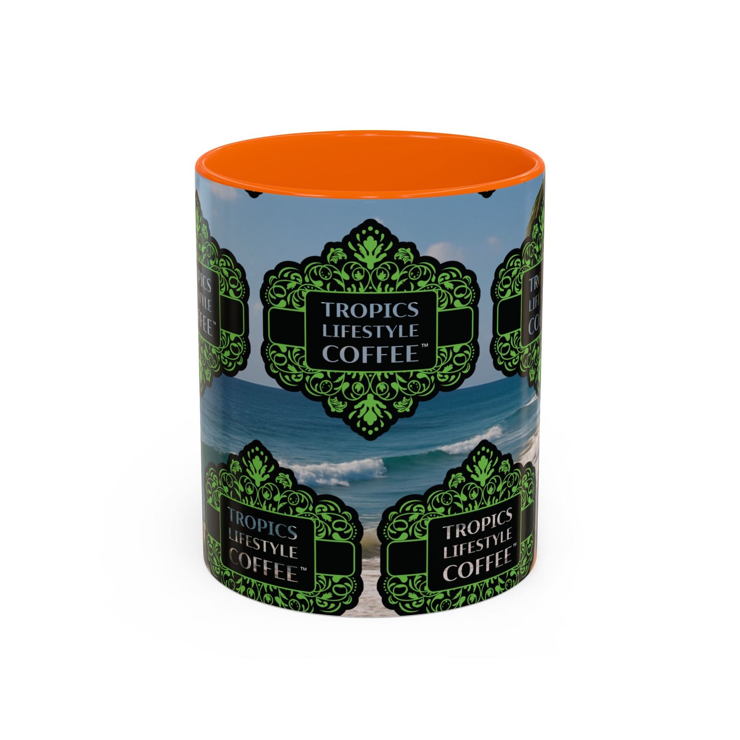 Accent Coffee Mug (11, 15oz), 8 Colors - Tropics Lifestyle Coffee, Meet You There