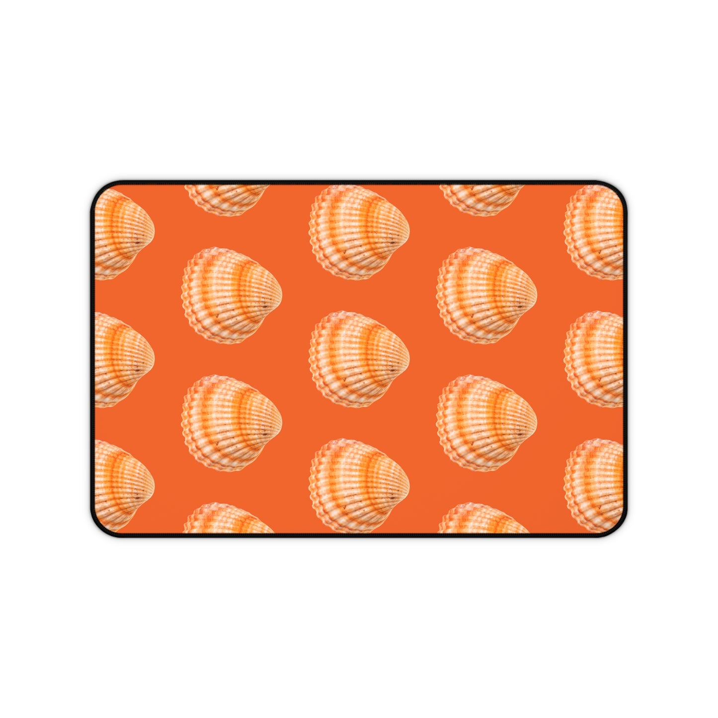 Tropical Desk Mat, 3 Sizes - Seashell Design, Perfect for Home Office / Orange Scallop, Orange