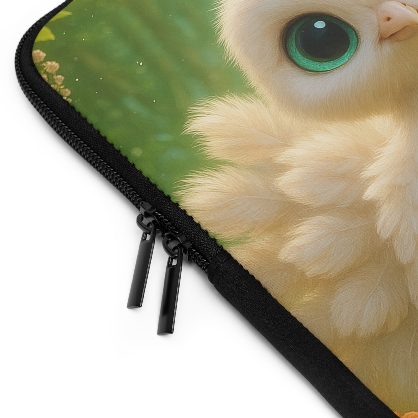 Tropical Laptop Sleeve, 5 Sizes - Perfect for Beach Lovers & Students / Baby White Peacock and Baby Capybara