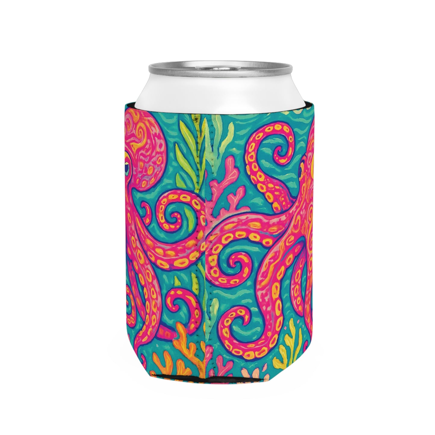 Octopus Kraken Joe/Red Can Cooler Sleeve - Perfect for Outdoor Picnics