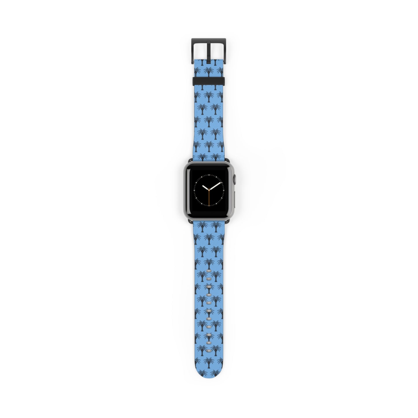 Watch Band - Art Deco Palm, Repeat Lt. Blue