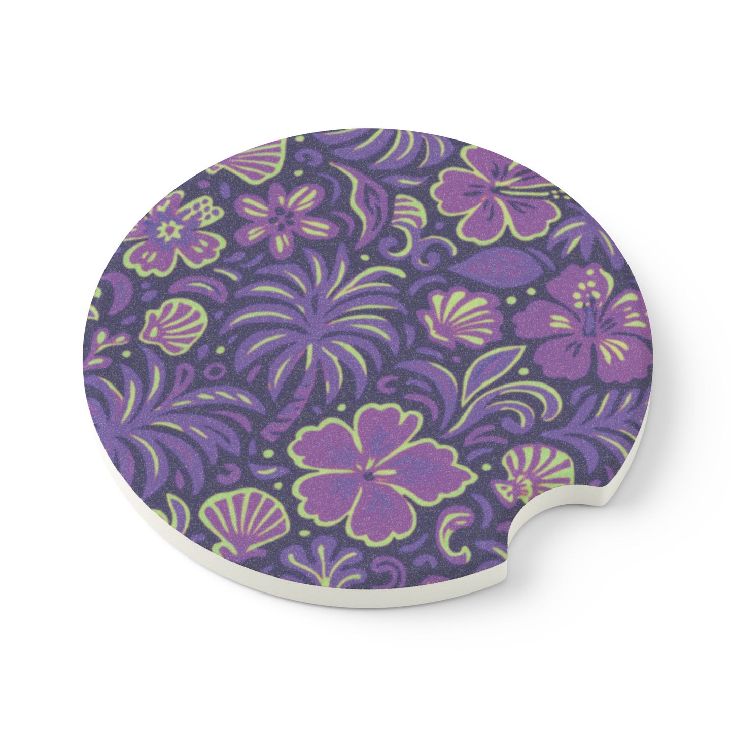 Soapstone Car Coaster - Beach Dreams, Purple