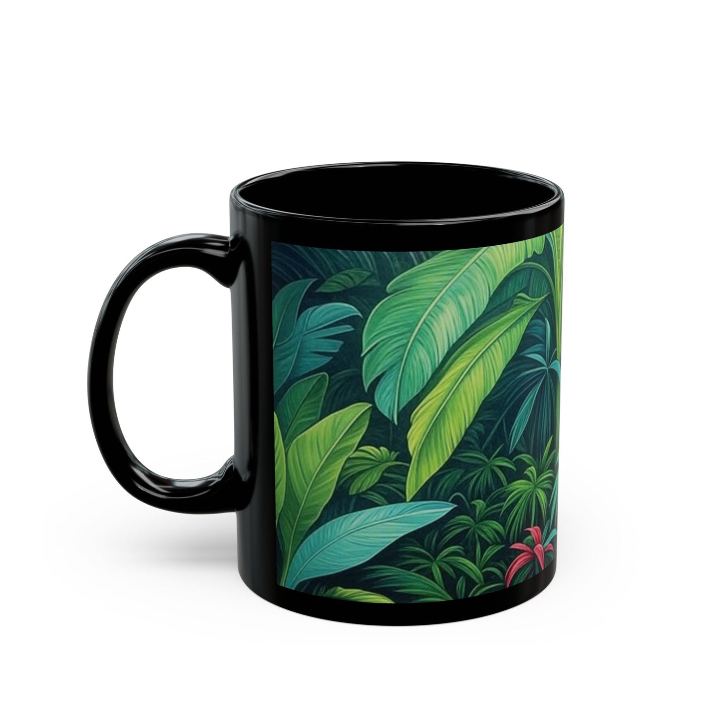 Black Coffee Mug - Rainforest Sleeping Spot
