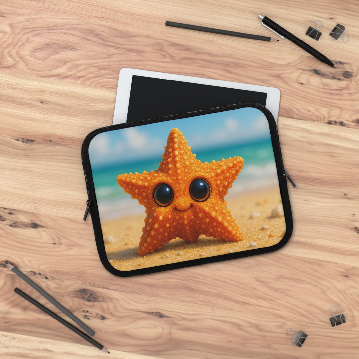 Tropical Laptop Sleeve, 5 Sizes - Perfect for Beach Lovers & Students / Baby Starfish