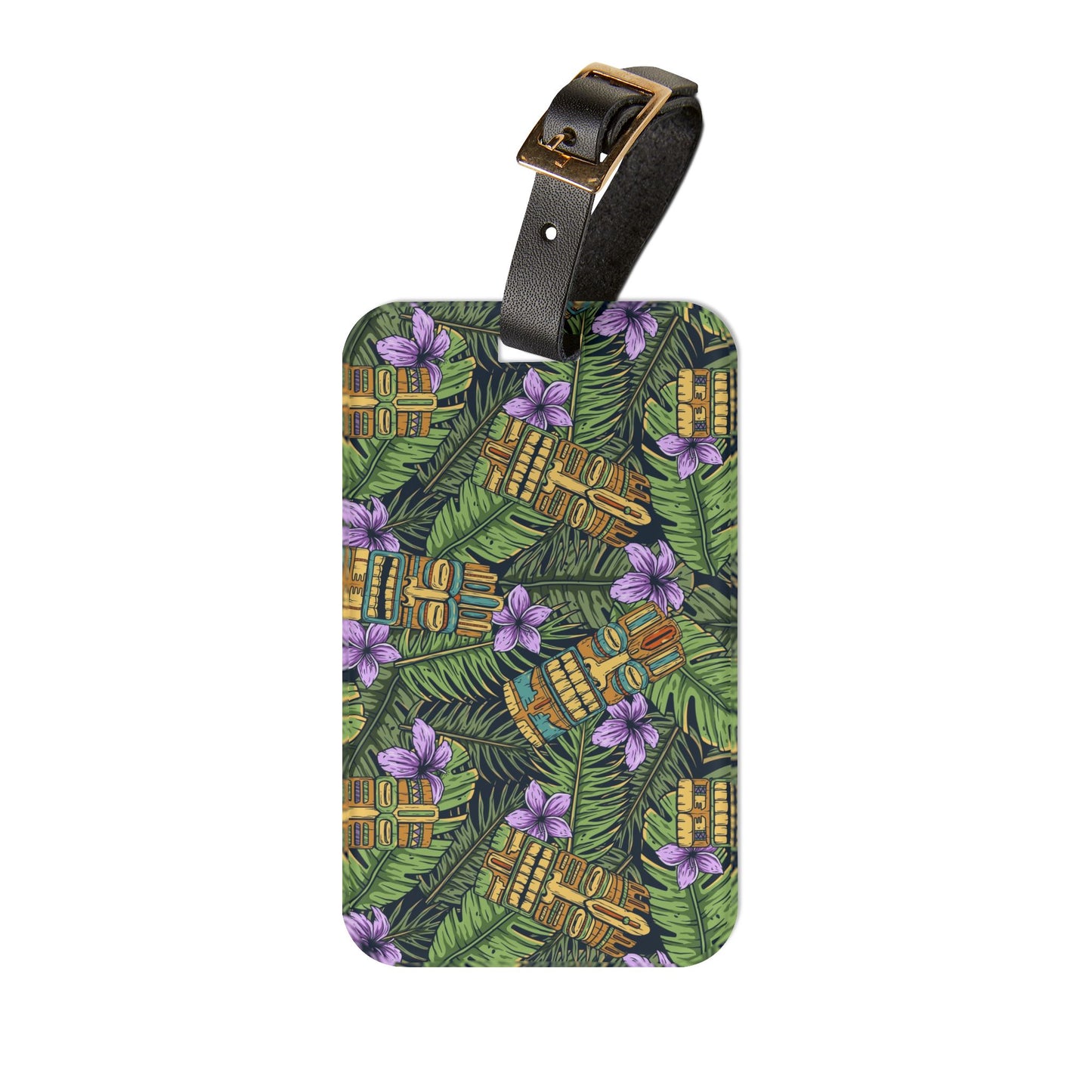 Luggage Tag - Tiki Purple Greenery