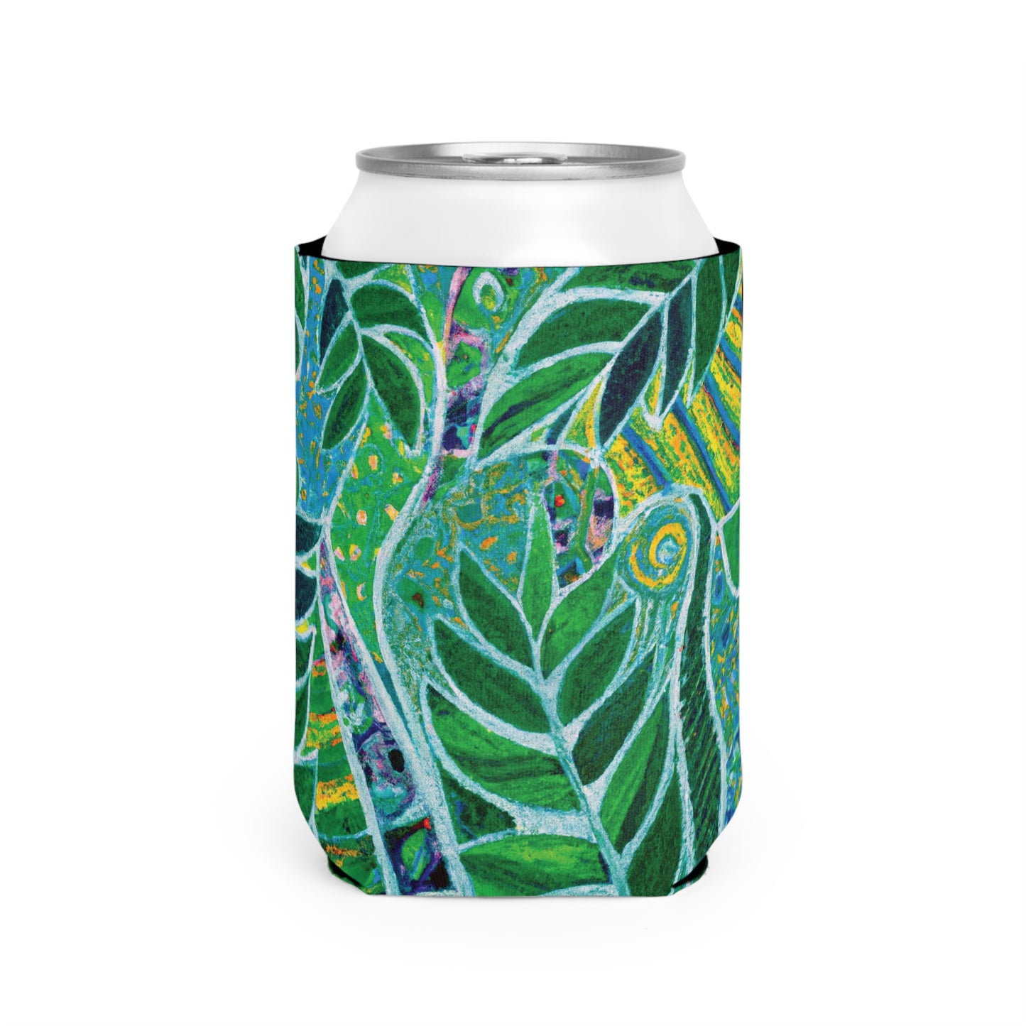 Amazon Whimsy/Green Can Cooler Sleeve - Perfect for Outdoor Picnics