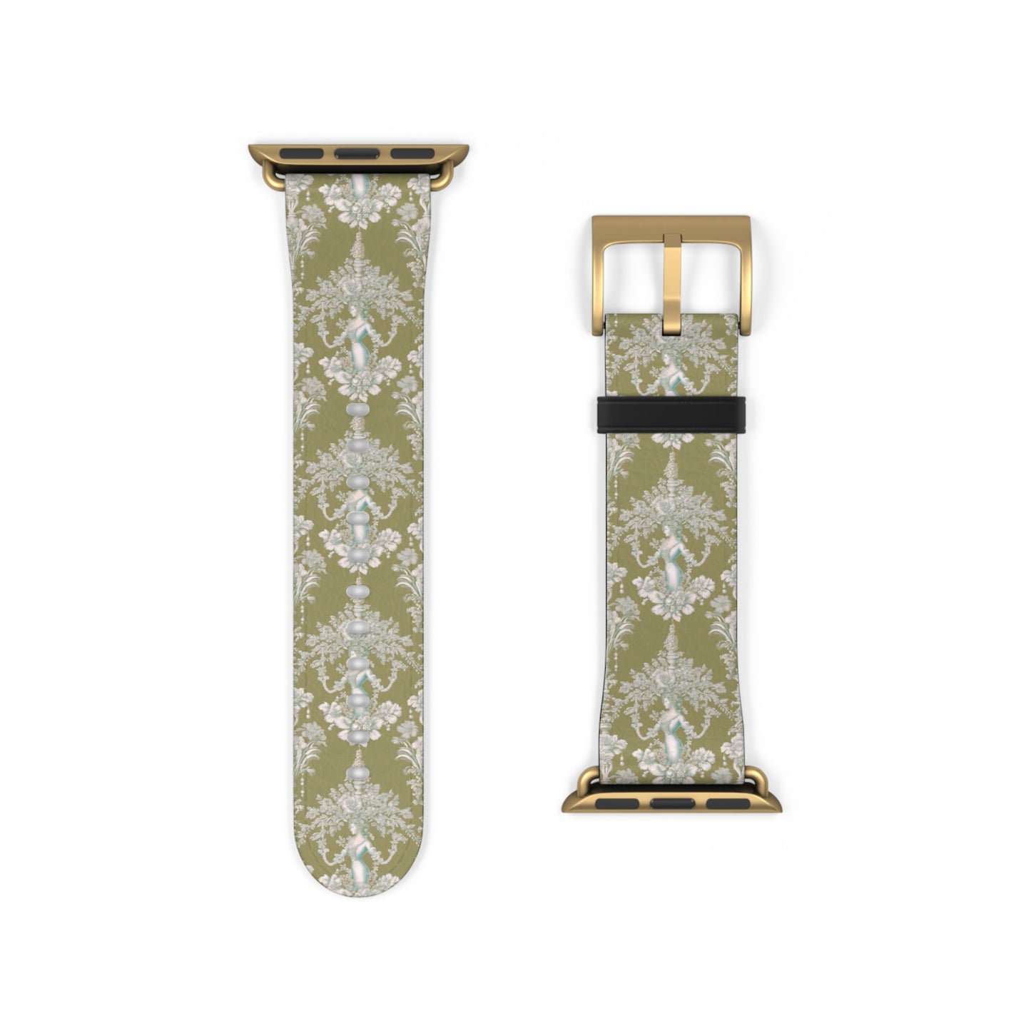 Apple Watch Band - Pearl Lady Toile, highland green