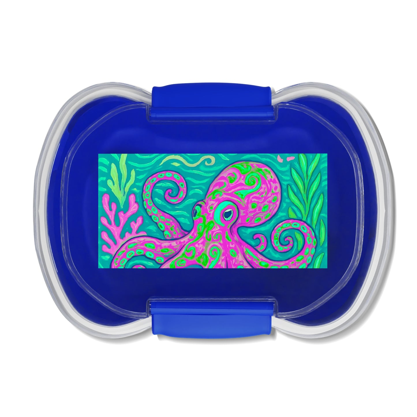 Colorful Kraken Joe/Purple Two-Tier Bento Box - Ideal for Kids' Lunches and Picnics