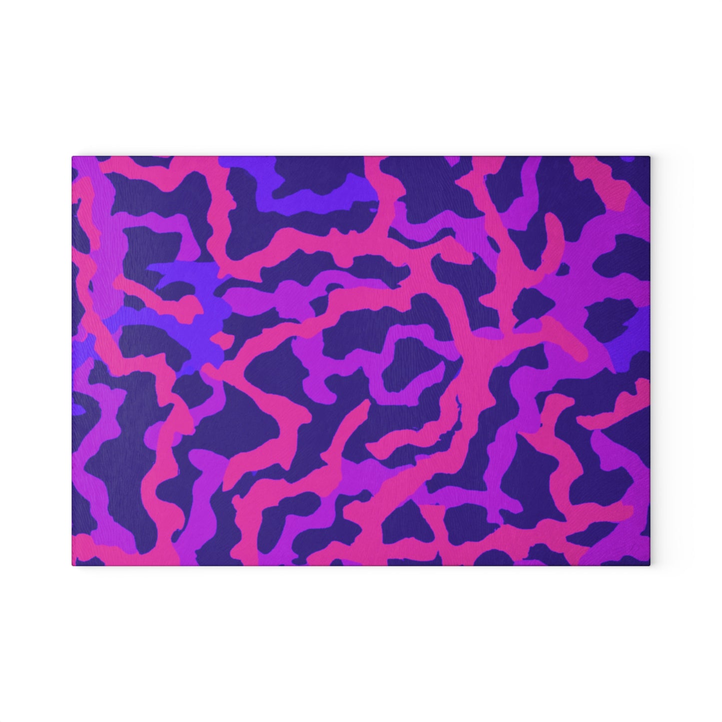 Glass Cutting Board, 2 sizes - Coral Threads/Heatwave